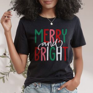 Merry and Bright Christmas Women Girls Kids Toddlers Cute T Shirt 1 5