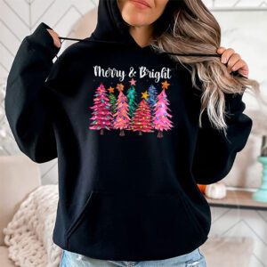 Merry and Bright Pink Christmas Tree, Pink Christmas Costume Hoodie 1 Pink Christmas Costume Hoodie