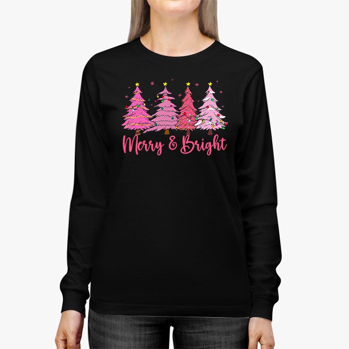Merry-and-Bright-Pink-Christmas-Tree-Pink-Christmas-Costume-Longsleeve-Tee-2 Merry and Bright Pink Christmas Tree Pink Christmas Costume Longsleeve Tee 2 3