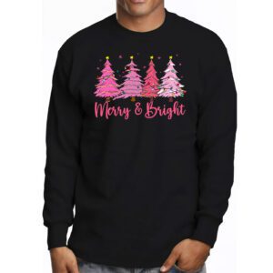 Merry and Bright Pink Christmas Tree, Pink Christmas Costume Longsleeve Tee 3 Merry and Bright Pink Christmas Tree Pink Christmas Costume Longsleeve Tee 3 3