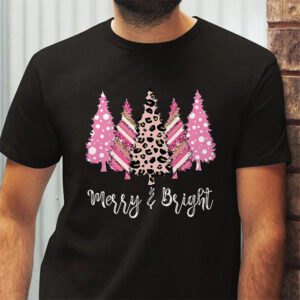 Merry and Bright Pink Christmas Tree Pink Christmas Costume T Shirt 2 2