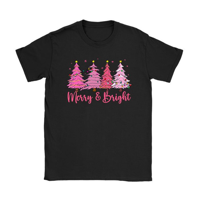 Merry-and-Bright-Pink-Christmas-Tree-Pink-Christmas-Costume-T-Shirt Merry and Bright Pink Christmas Tree