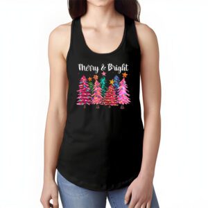 Merry and Bright Pink Christmas Tree, Pink Christmas Costume Tank Top 1 Pink Christmas Costume Tank Top