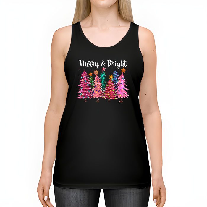 Merry-and-Bright-Pink-Christmas-Tree-Pink-Christmas-Costume-Tank-Top-2 Merry and Bright Pink Christmas Tree Pink Christmas Costume Tank Top 2