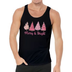 Merry and Bright Pink Christmas Tree Pink Christmas Costume Tank Top 3 4