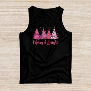 Merry and Bright Pink Christmas Tree, Pink Christmas Costume Tank Top
