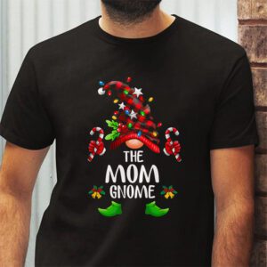 Mom Gnome Buffalo Plaid Matching Family Christmas Pajama T Shirt 2