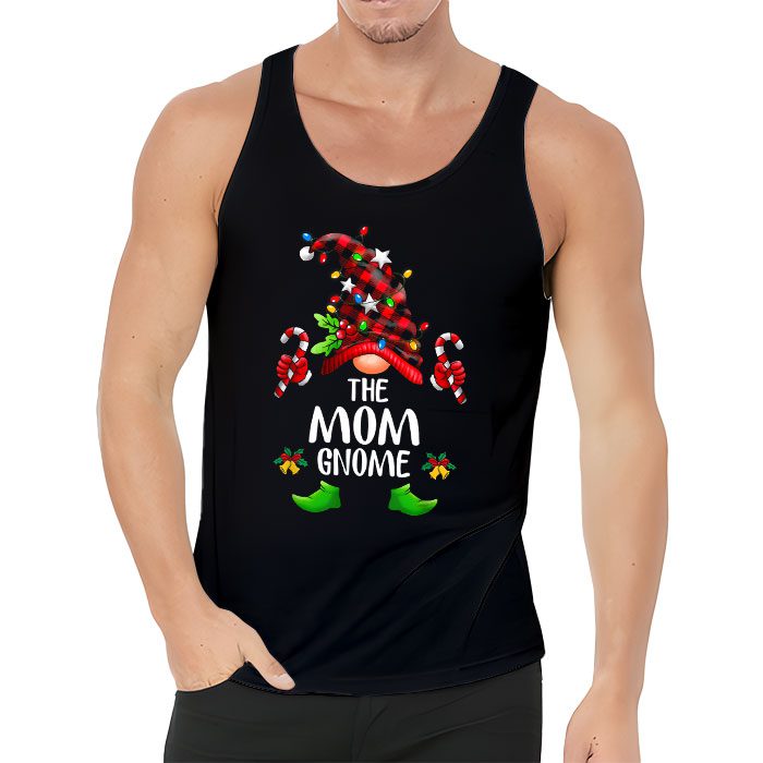 Mom-Gnome-Buffalo-Plaid-Matching-Family-Christmas-Pajama-Tank-Top-3 Mom Gnome Buffalo Plaid Matching Family Christmas Pajama Tank Top 3