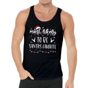 Most Likely To Christmas Be Santas Favorite Matching Family Tank Top 3