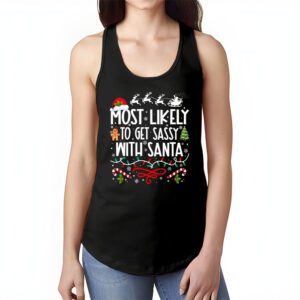 Most Likely To Get Sassy With Santa Funny Family Christmas Tank top 1