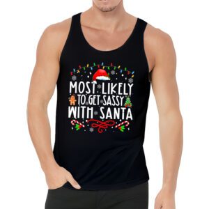 Most Likely To Get Sassy With Santa Funny Family Christmas Tank top 3 3