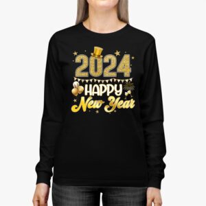 New Years Eve Party Supplies 2024 Happy New Year Fireworks Longsleeve Tee 2 3