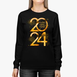 New Years Eve Party Supplies 2024 Happy New Year Fireworks Longsleeve Tee 2