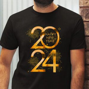 New Years Eve Party Supplies 2024 Happy New Year Fireworks T Shirt 2