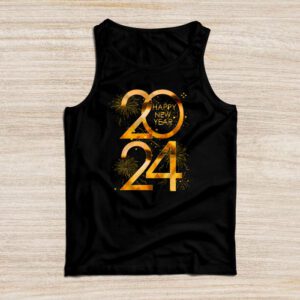 New Years Eve Party Supplies 2024 Happy New Year Fireworks Tank Top