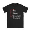 Nice Naughty Innocent Until Proven Guilty Christmas List T-Shirt