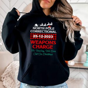 North Pole Correctional Weaponds Charge His Guns Out On Xmas Hoodie 1 1
