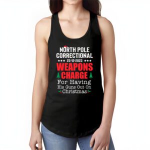 North Pole Correctional Weaponds Charge His Guns Out On Xmas Tank Top 1