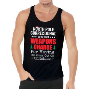 North Pole Correctional Weaponds Charge His Guns Out On Xmas Tank Top 3