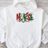 Nurse Christmas Stethoscope Nurses Xmas Scrub Top Women Hoodie