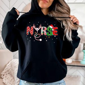 Nurse Christmas Stethoscope Nurses Xmas Scrub Top Women Hoodie 2 3