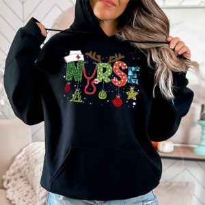Nurse Christmas Stethoscope Nurses Xmas Scrub Top Women Hoodie 2 4