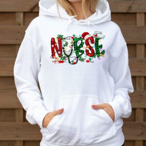 Nurse Christmas Stethoscope Nurses Xmas Scrub Top Women Hoodie 3