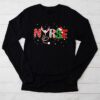 Nurse Christmas Stethoscope Nurses Xmas Scrub Top Women Longsleeve Tee