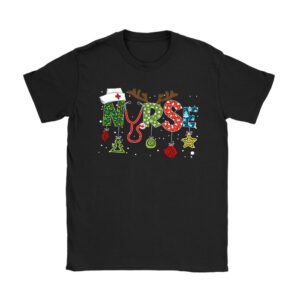Nurse Christmas Stethoscope Nurses Xmas Scrub Top Women T-Shirt