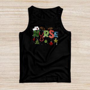 Nurse Christmas Stethoscope Nurses Xmas Scrub Top Women Tank Top