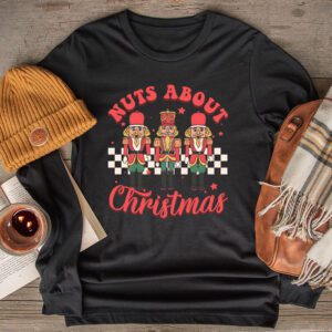 Nuts About Christmas Funny Pastel Christmas Nutcracker Doll Longsleeve Tee