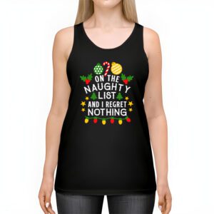 On The Naughty List And I Regret Nothing Funny Xmas Women Tank Top 2 2