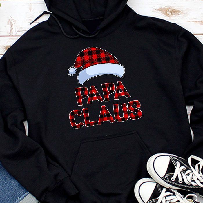 Papa Claus Shirt Christmas Lights Pajama Family Matching Hoodie