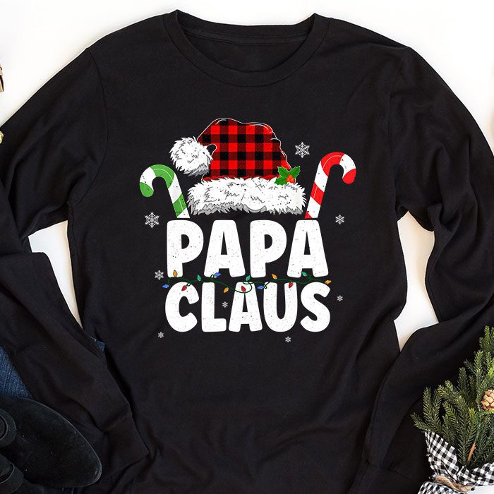 Papa-Claus-Shirt-Christmas-Lights-Pajama-Family-Matching-Longsleeve-Tee-1 Papa Claus Shirt Christmas Lights Pajama Family Matching Longsleeve Tee 1 1