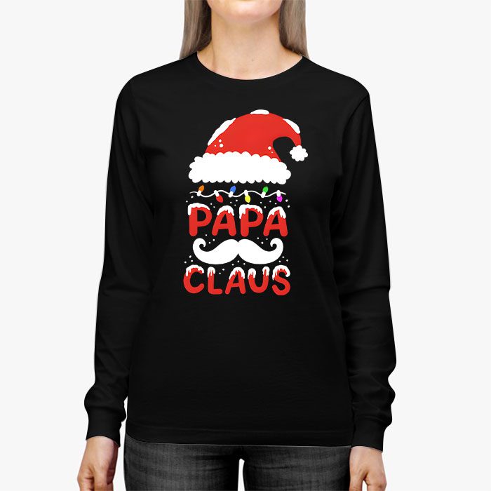 Papa-Claus-Shirt-Christmas-Lights-Pajama-Family-Matching-Longsleeve-Tee-2 Papa Claus Shirt Christmas Lights Pajama Family Matching Longsleeve Tee 2