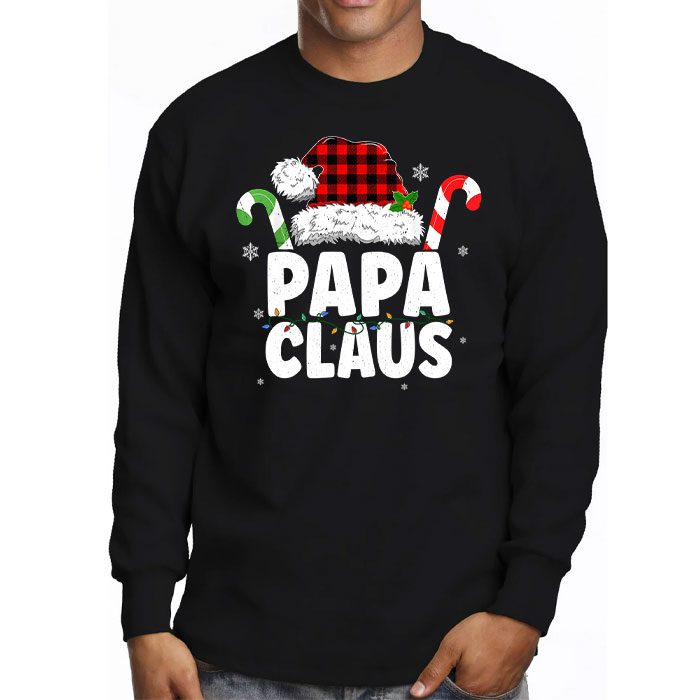 Papa-Claus-Shirt-Christmas-Lights-Pajama-Family-Matching-Longsleeve-Tee-3 Papa Claus Shirt Christmas Lights Pajama Family Matching Longsleeve Tee 3 1