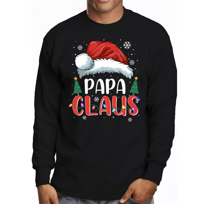 Papa-Claus-Shirt-Christmas-Lights-Pajama-Family-Matching-Longsleeve-Tee-3 Papa Claus Shirt Christmas Lights Pajama Family Matching Longsleeve Tee 3 3