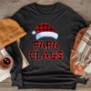 Papa Claus Shirt Christmas Lights Pajama Family Matching Longsleeve Tee