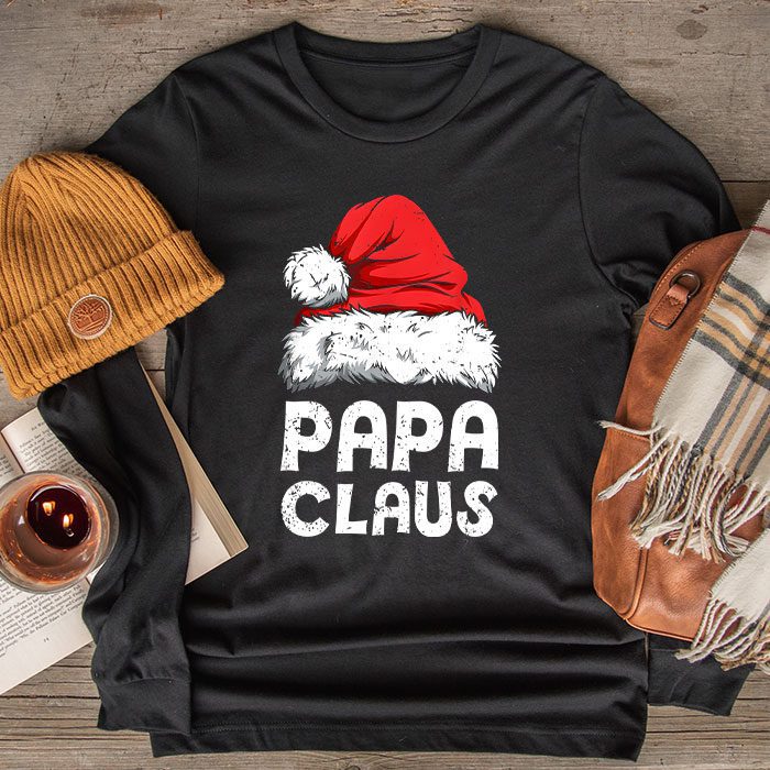 Papa-Claus-Shirt-Christmas-Lights-Pajama-Family-Matching-Longsleeve-Tee Papa Claus Shirt Christmas Lights Pajama Family Matching Longsleeve Tee