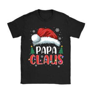 Papa Claus Shirt Christmas Lights Pajama Family Matching T-Shirt