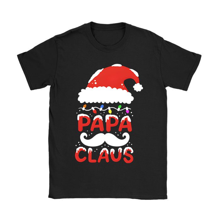 Papa-Claus-Shirt-Christmas-Lights-Pajama-Family-Matching-T-Shirt Papa Claus Shirt Christmas Lights Pajama Family Matching T-Shirt