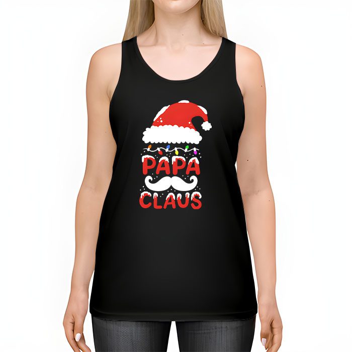 Papa-Claus-Shirt-Christmas-Lights-Pajama-Family-Matching-Tank-Top-2 Papa Claus Shirt Christmas Lights Pajama Family Matching Tank Top 2