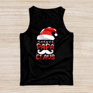 Papa Claus Shirt Christmas Lights Pajama Family Matching Tank Top