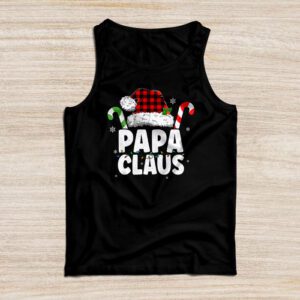 Papa Claus Shirt Christmas Lights Pajama Family Matching Tank Top