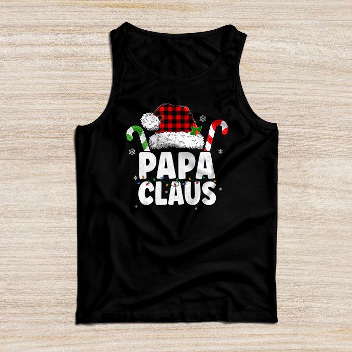 Papa-Claus-Shirt-Christmas-Lights-Pajama-Family-Matching-Tank-Top Papa Claus Shirt Christmas Lights Pajama Family Matching Tank Top