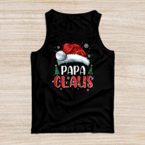 Papa Claus Shirt Christmas Lights Pajama Family Matching Tank Top