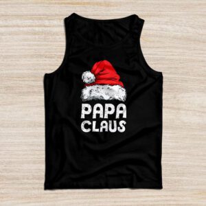 Papa Claus Shirt Christmas Lights Pajama Family Matching Tank Top