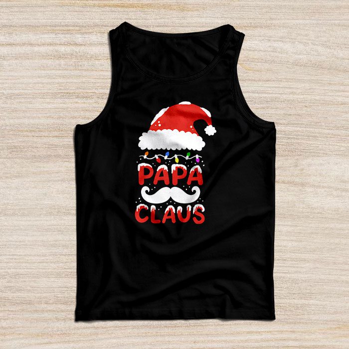 Papa-Claus-Shirt-Christmas-Lights-Pajama-Family-Matching-Tank-Top Papa Claus Shirt Christmas Lights Pajama Family Matching Tank Top
