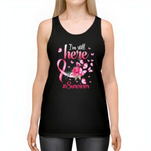 Pink Ribbon Still Here Survivor Breast Cancer Warrior Gift Tank Top 2 2