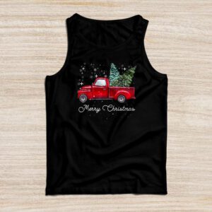 Red Buffalo Plaid Pickup Truck with Tree Merry Christmas Tank Top